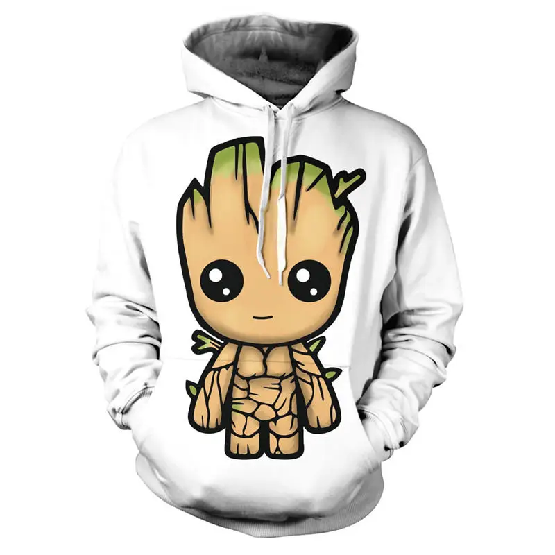 

Miniso Guardians Of The Galaxy Hoodies Cartoon Anime Groot 3D Print Men Women Fashion Oversized Sweatshirts Hoodie Kids