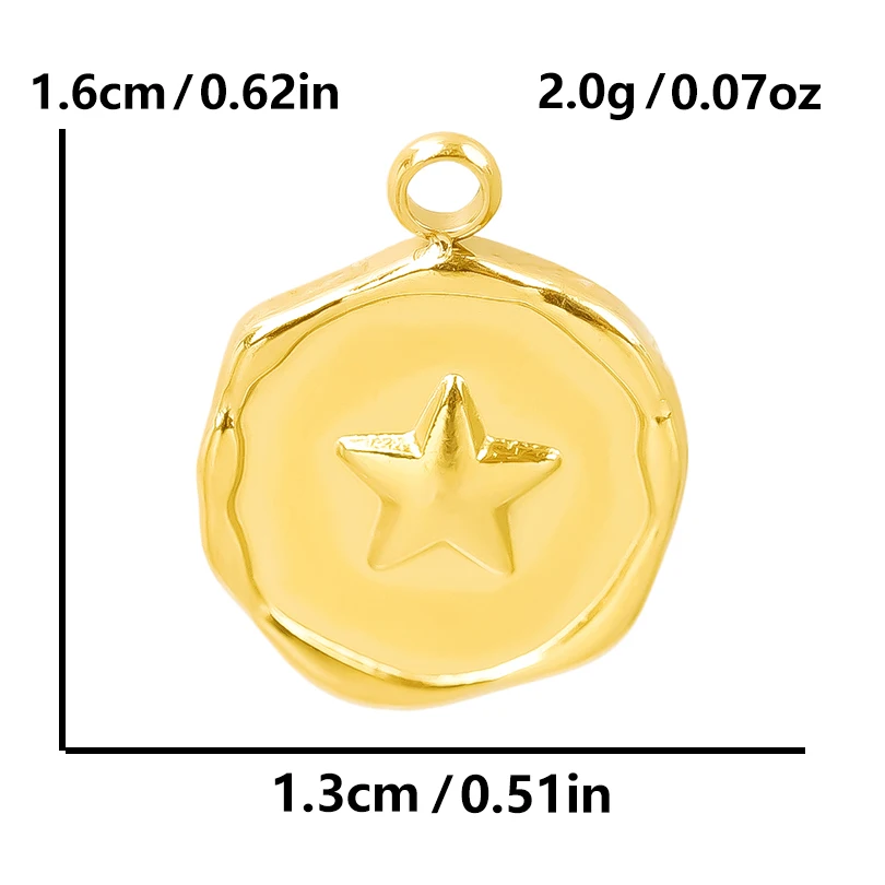 High Quality Stainless Steel Fashion Pendant Irregular Geometry Star Gloss Glossy No Fading New Pendants Diy Jewelry Making