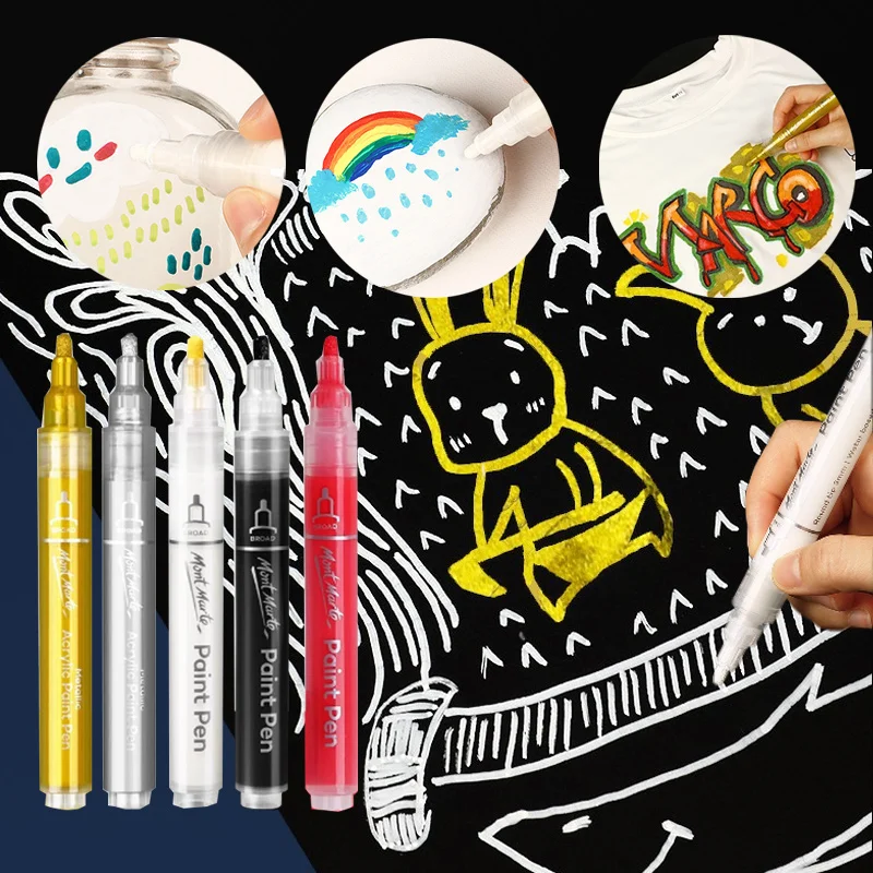 

3/5/6/7/12pcs Highlighter Acrylic Marker Waterproof Quick-drying Not Easy To Fade Paintings Graffiti Creative DIY Decoration