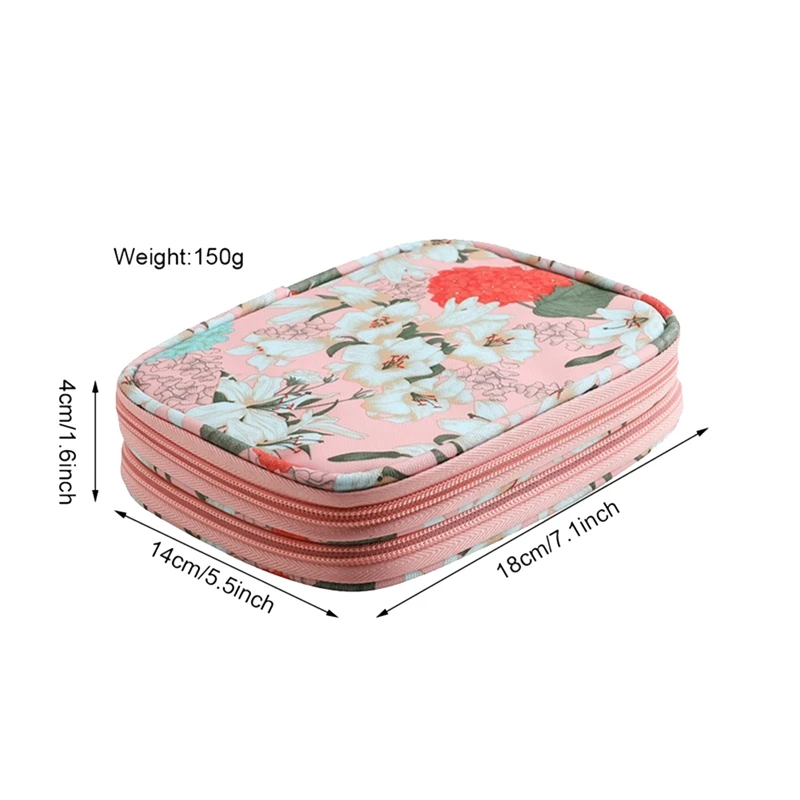Knitting Needles Case Sewing Organizer Storage Bag for Circular Crochet Hooks Sewing Kit Bag C-A51M