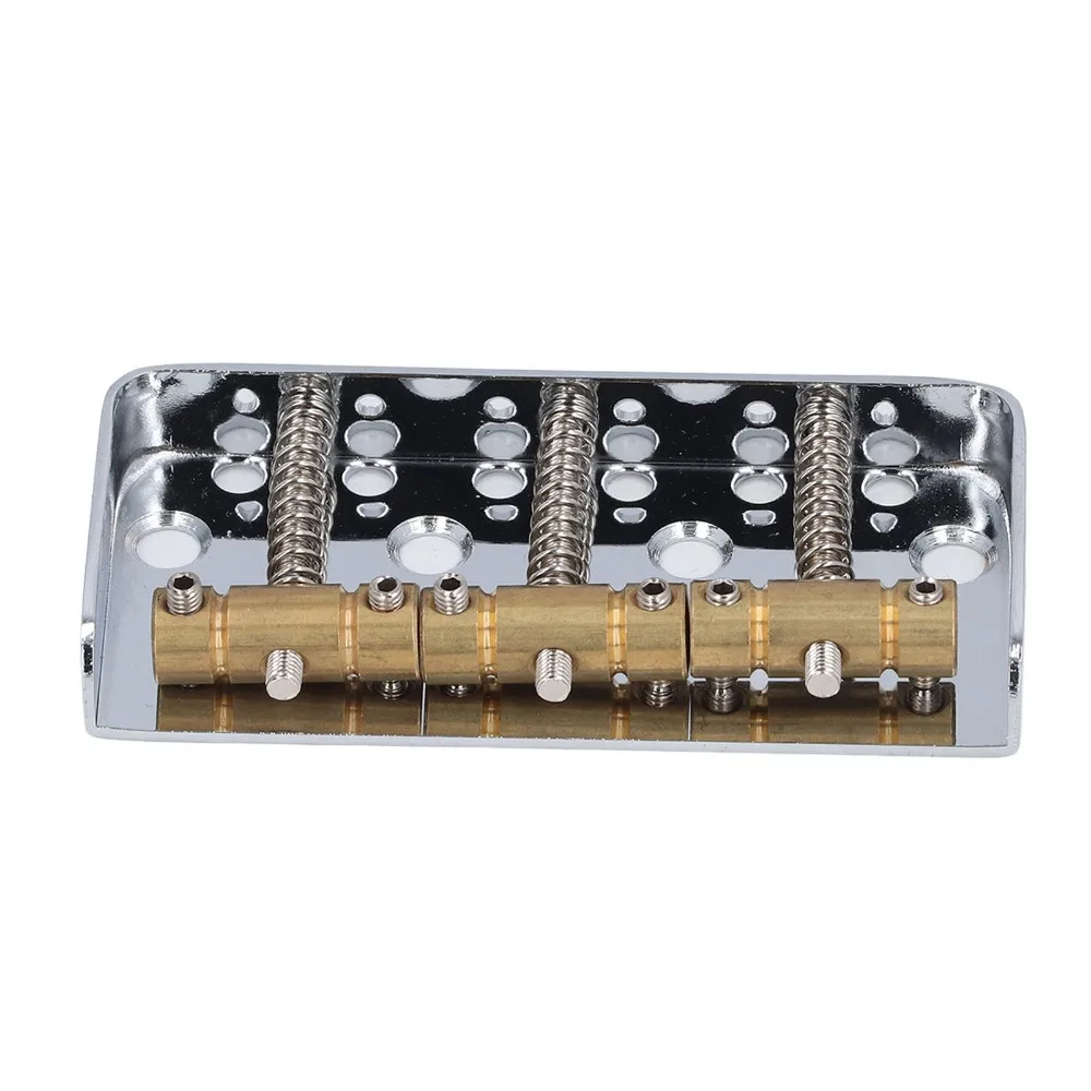 3-Saddle Electric Guitar Bridge Metal Silver Color Guitar Bridge Assembly For TL guitar bridge base plate For Telecaster Guitar