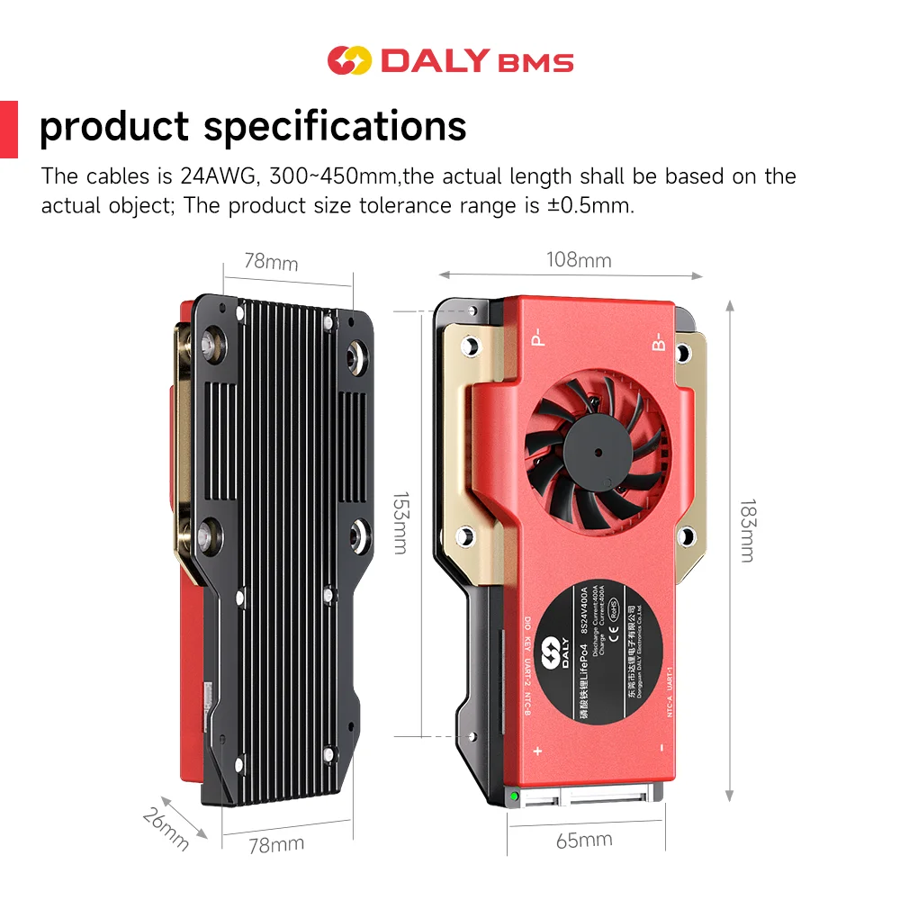 Daly Smart BMS لـ LifePo4 16S 48V 400A Bluetooth RS485 CAN مع 4.3 LCD BUS الاتصالات البطارية الشمسية تطبيق واسع #4