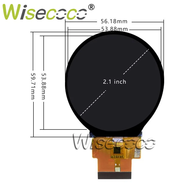 Imagem -04 - Módulo de Exibição Redondo Rgb Circle Lcd Tela Capacitiva Touch Monitor Drive Board 2.1 480x480