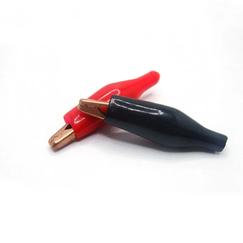 20pcs28MM Metal Alligator Clip G98 Crocodile Electrical Clamp Testing Probe Meter Black Red with Plastic Boot Car Auto Battery