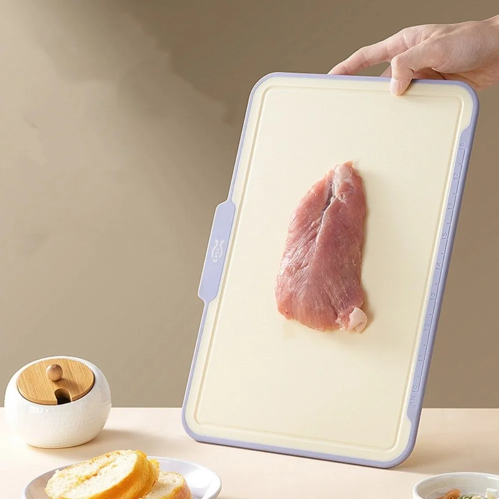 

Durable Non-Slip Cutting Board Plastic Square Charcuterie Board with Storage Stand Cutting Plate Mat Food Preparation
