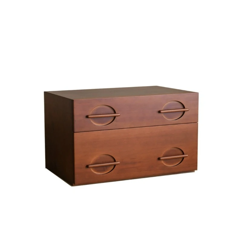 

chest of drawers, solid wood chest of drawers, bedroom storage module, retro storage cabinet, bedside table, living room