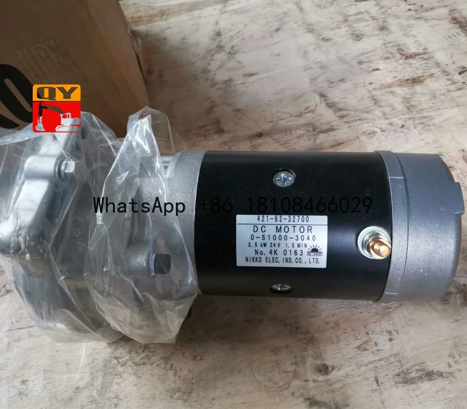 

24V Power Steering Pump Motor For Dump Truck HD405-7R HD605-7E0 421-62-32700 Motor Ass'y