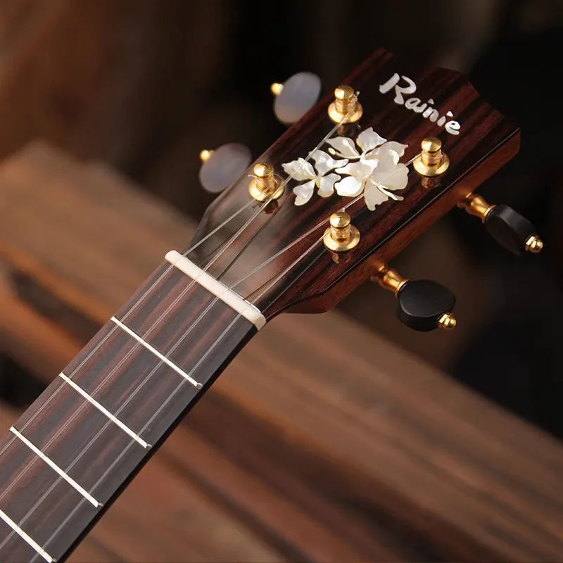 Rainie Ukulele 26 inch Mahogany Wood Hawaii Guitar Solid Wood