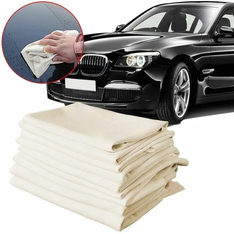 

Natural Shammy Chamois Leather Cleaning Towel Quick Drying Washing Cloth Car Home Motorcycle Washing Care Towel Super Absorbent