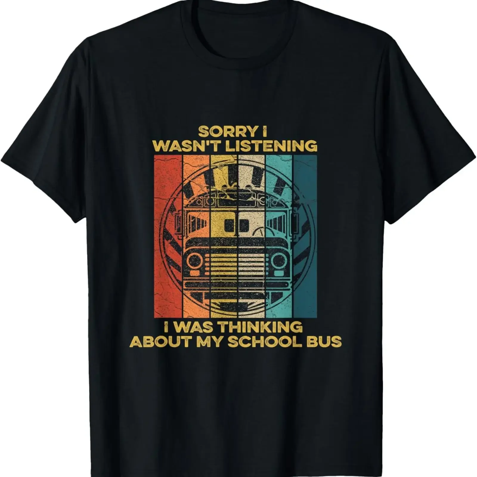 Short School Bus Quote for a Camping Driver T Shirt  vintage Washed Versatile Comfortable fashion homme Stylish Soft