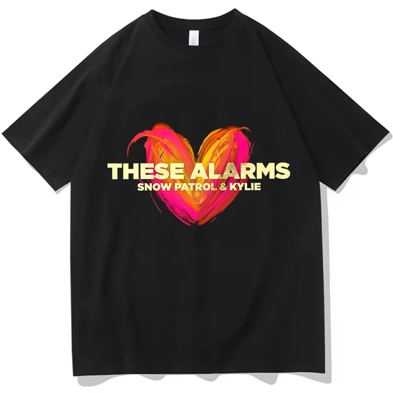 Kylie Minogue Snow Patrol These Alarms T-Shirts 2026 Summer Cotton Tee Vintage Meme Graphic Men Women Streetwear Breathable Tops
