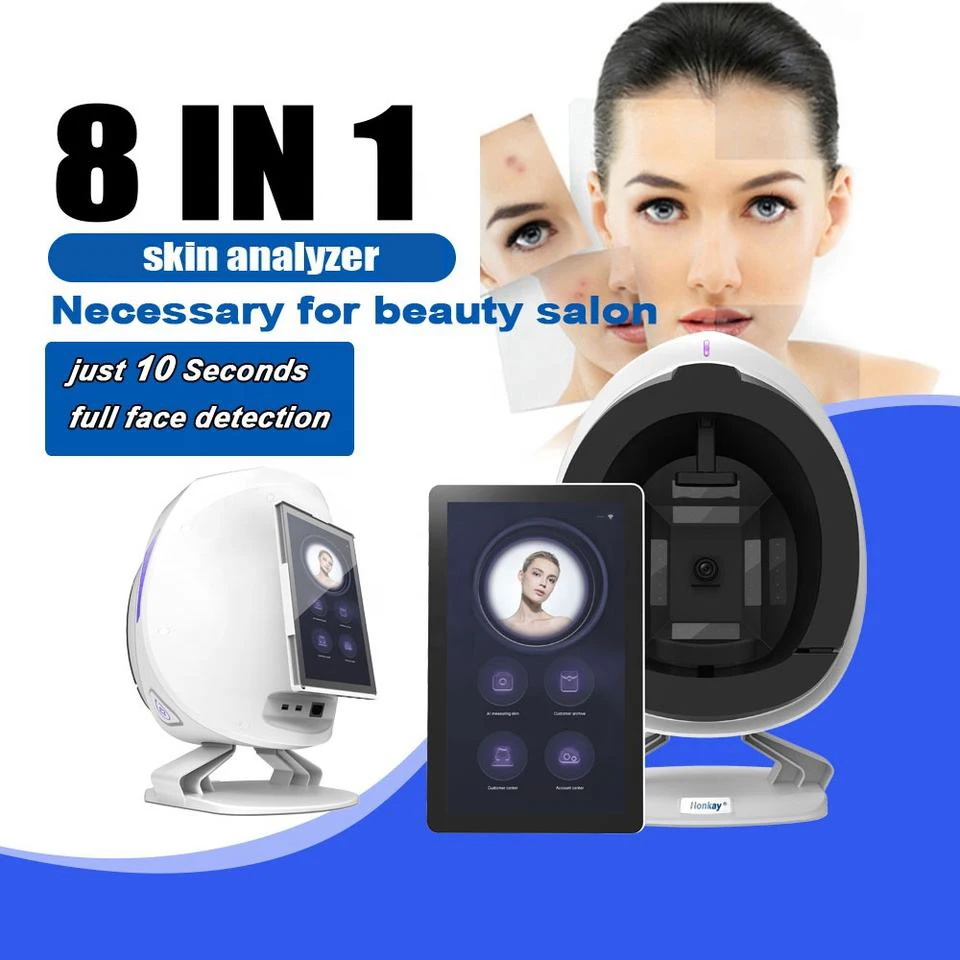 

AISIA 36 Million Pixels Skin Analysis Machine 3D Imaging 8 Spectrum Light Face Health Analyzer with 15.6 Inch Screen