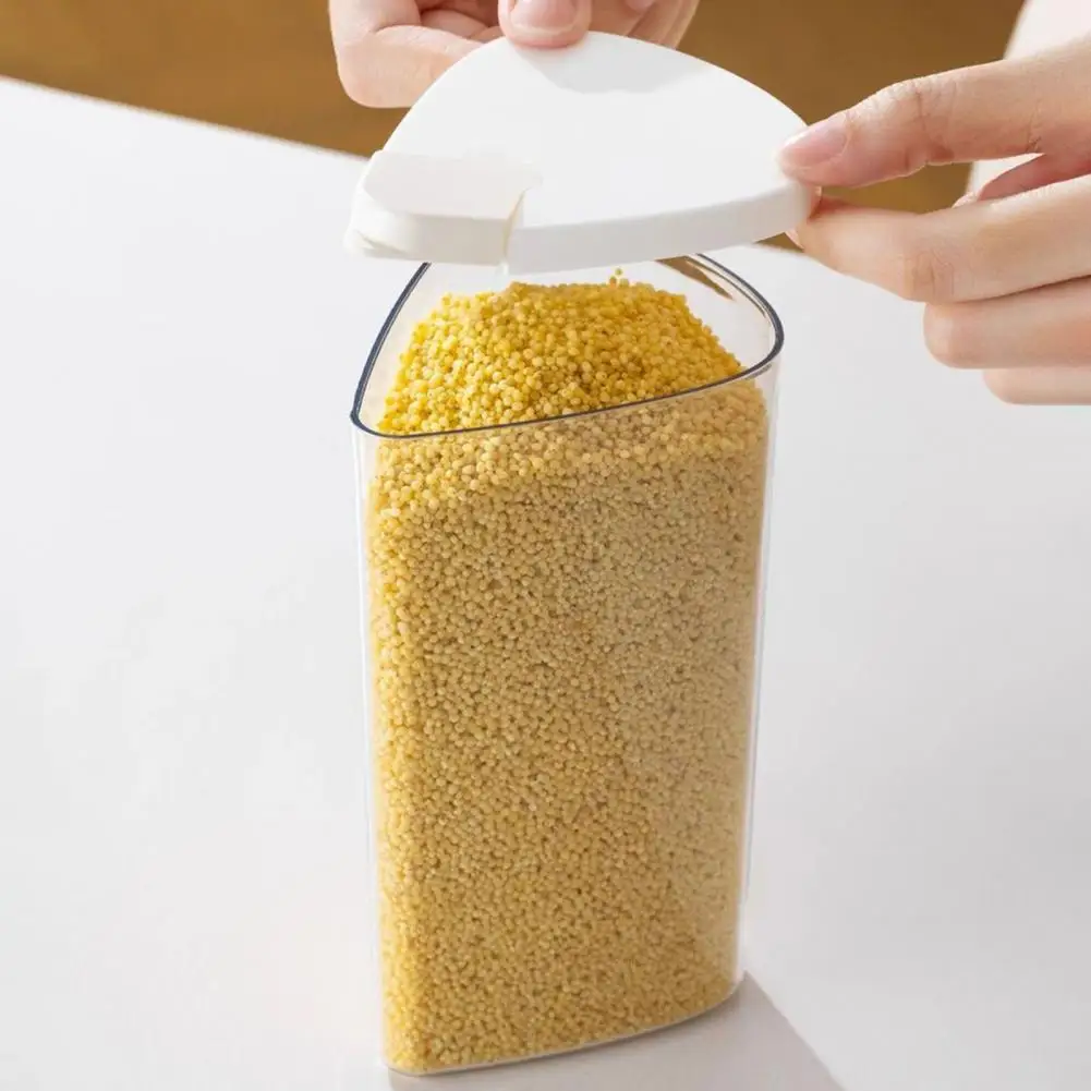 Airtight Rice Container Dry Food Storage Container 360-degree Rotating Grain Dispenser with 6 Sealed Containers Dry for Rice