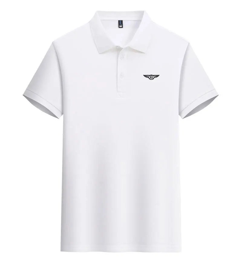 Men\'s high-quality Tencel cotton polo shirt for summer, outdoor sports breathable and sweat absorbing brand top