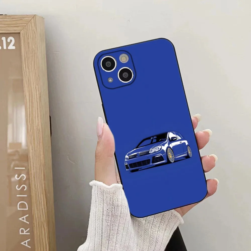 Car V-Volkswagen-Golf VW  Phone Case For iPhone 15,14,13,12,11 Plus,Pro,Max,XR,XS,X,7,8 Plus,SE,Mini Silicone Soft