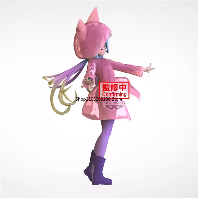 BANDAI ESPRESTO NO GAME NO LIFE Shiro Glittery Raincoat Action Figure Model Hobbies Collectible Desktop Ornaments Model
