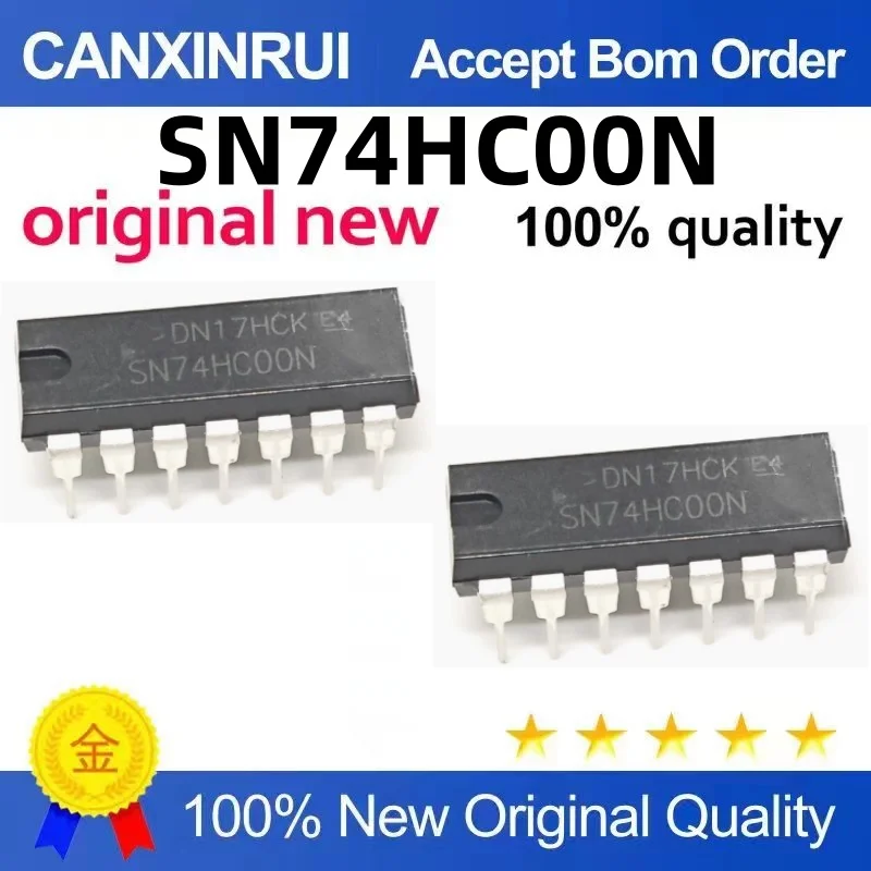 （100 pieces）In-Line 74HC00N SN74HC00N DIP-14 Positive Four Two Input NAND Gate and Inverter