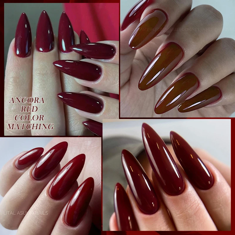 LILYCUTE Vermelho Marrom Cor Gel Unha Polonês Semi Permanente Gel UV Outono Inverno Série Verniz Gel Para Manicure Nail Art Base Top