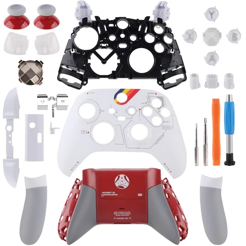 Imagen 2 del producto Reemplazo de carcasa estrellada para XBOX Series X S, juego de manijas de carcasa sin controlador, reparación y reemplazo de controlador, DIY