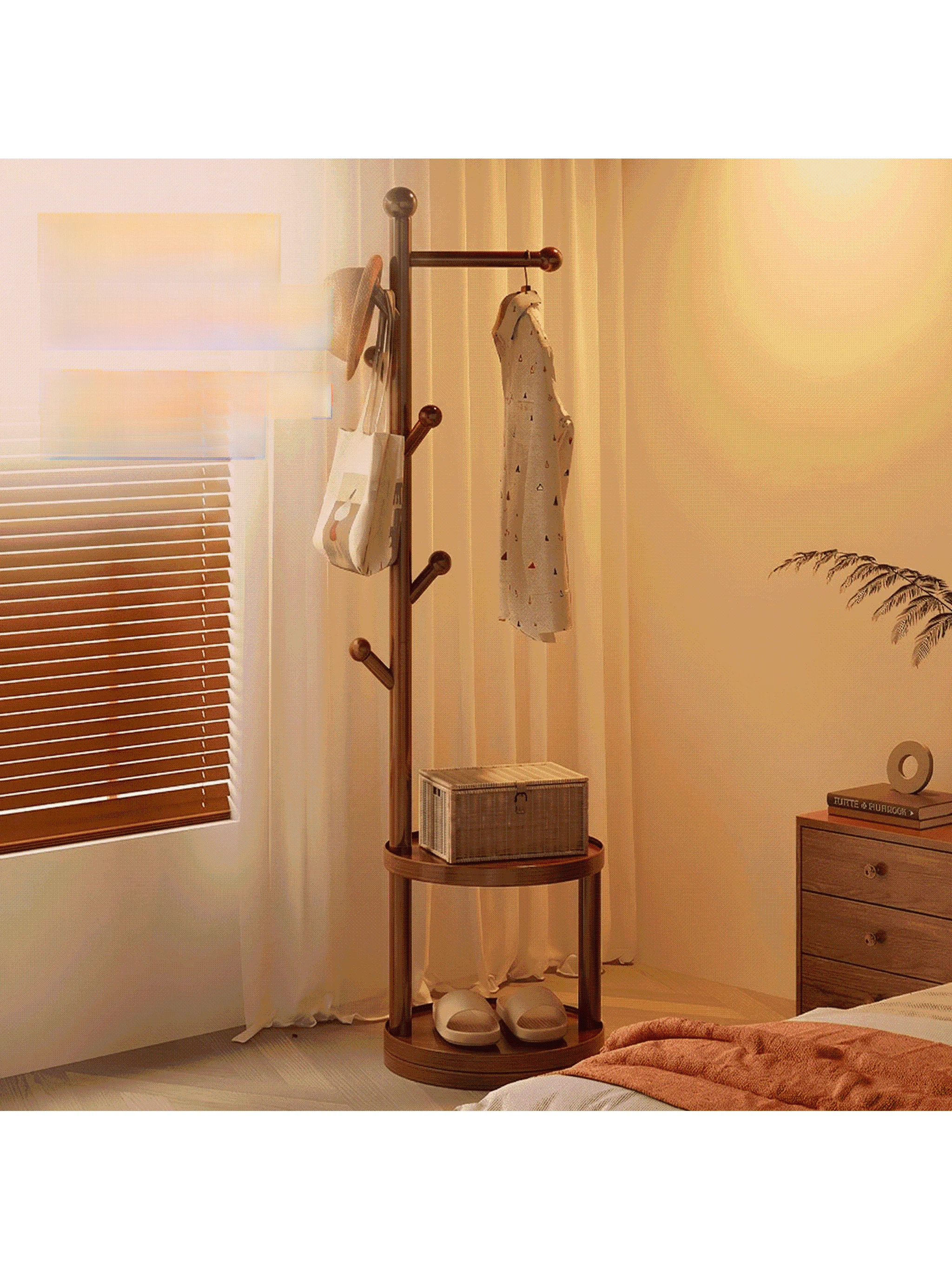 wood-floor-standing-coat-rack-living-room-bedroom-clothes-hanger-indoor-multi-functional-storage-organizer
