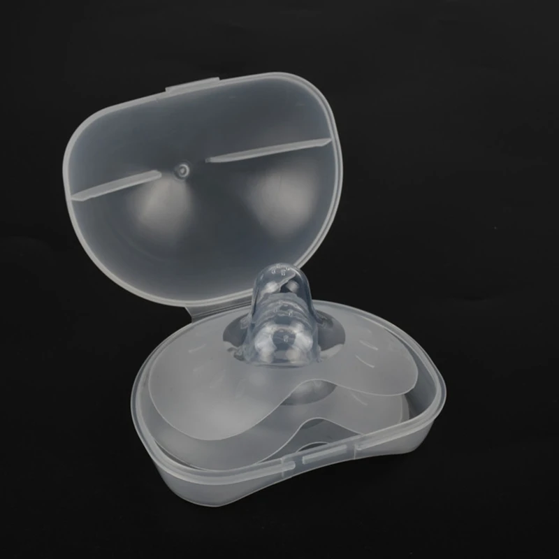 Silicone Nipple Protectors Feeding Mothers Nipple Shields Protection Cover Breastfeeding with Clear Carrying Case Nipple Sucker