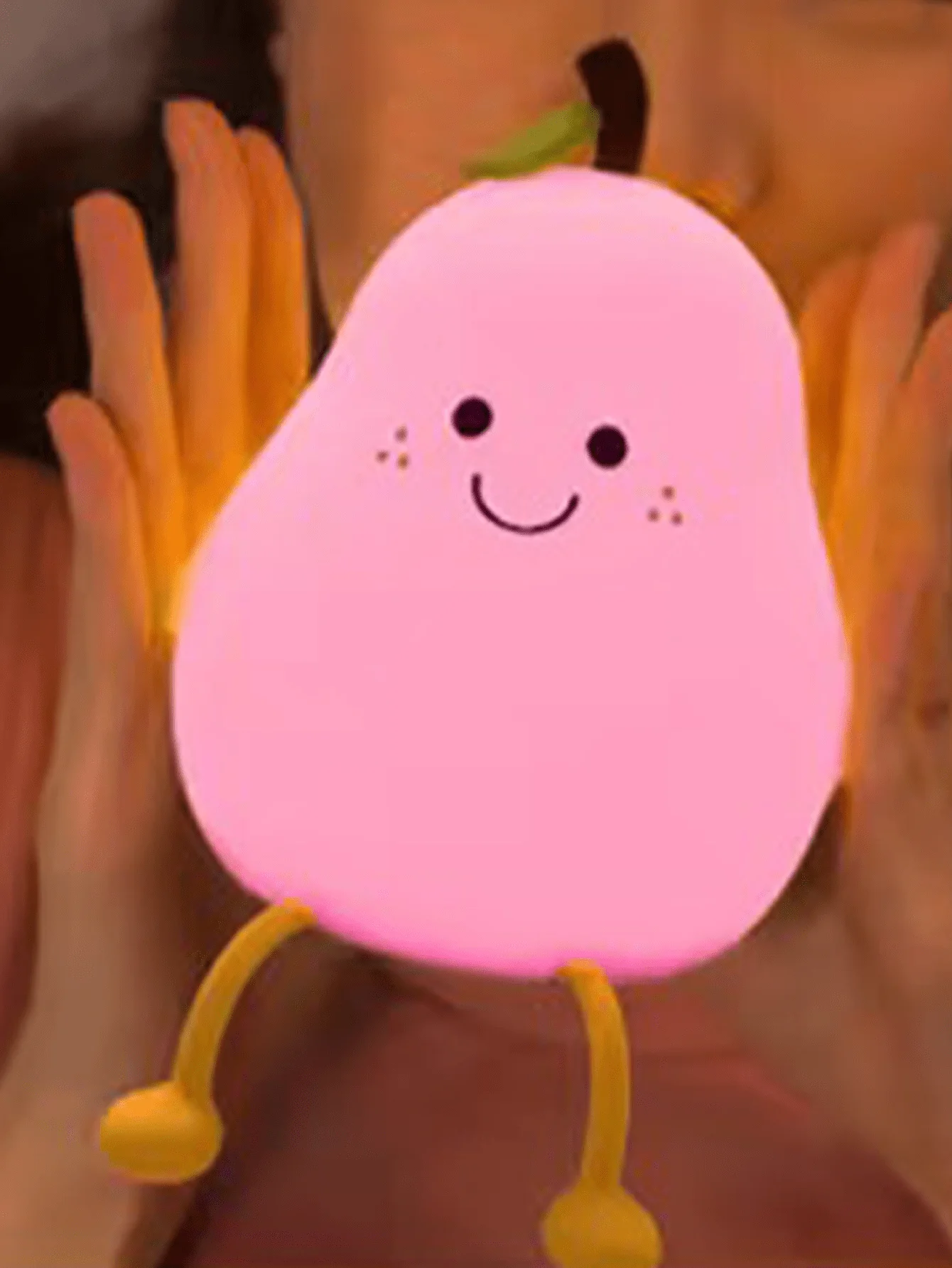 Pear-Shaped LED Night Light | Touch Dimmable | USB Rechargeable | Multi-Color Gift Light