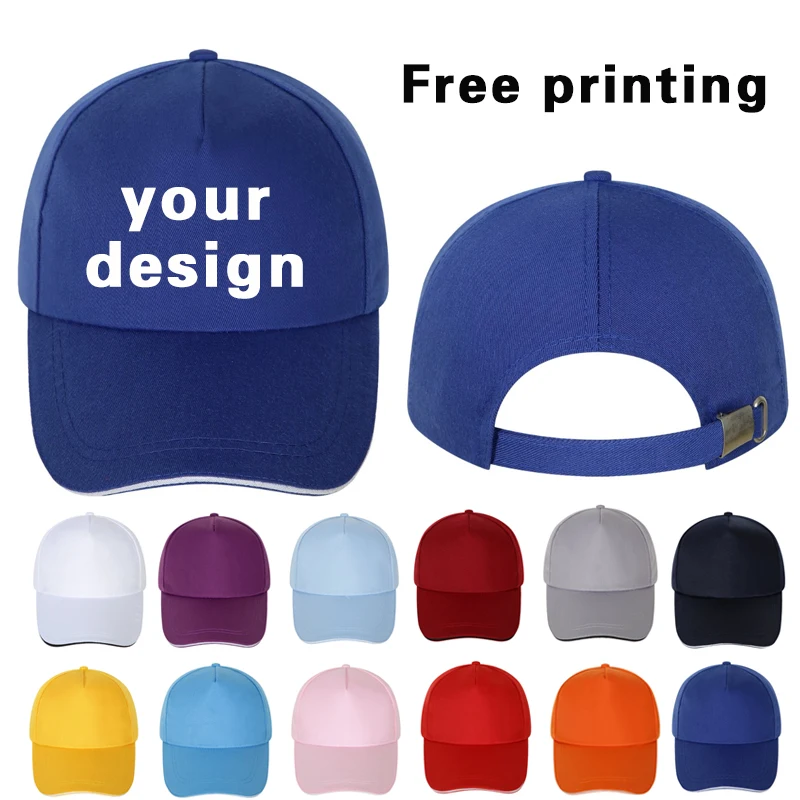 Men Customize Hats Print Embroidery Logo Personalized Designs Run Golf Baseball Truck Drivers Competitions Birthdays Fishing Cap
