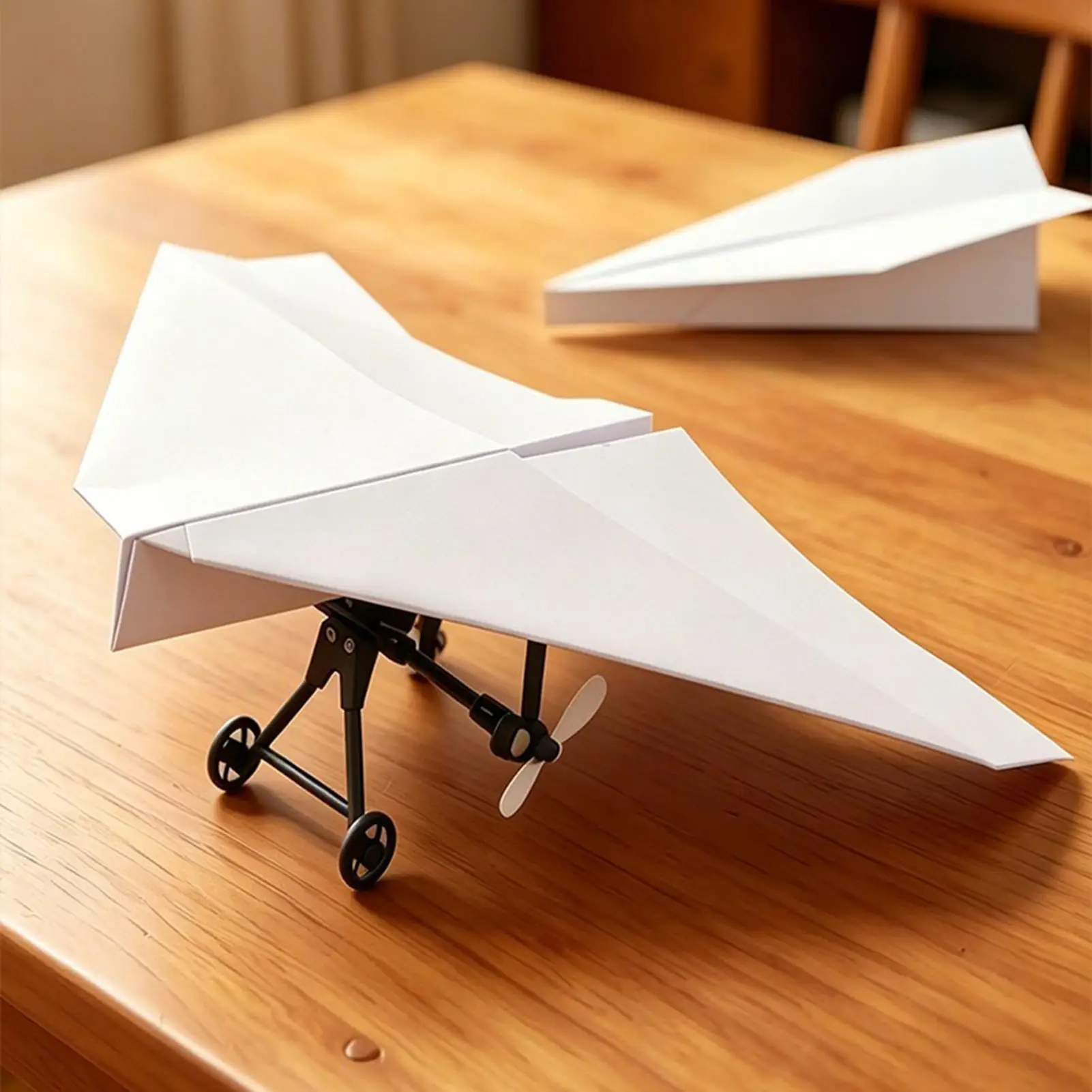 Outdoor Fun RC Paper Airplane Kit DIY Aircraft Electric Remote Control Plane for Boys Girls Backyard Park Beach Camping School