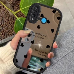 Love Heart Printing Case For Huawei Mate 20 Pro P40 Lite 4G P30 Lite P20 Silicon Soft Mirror Makeup Girly Shockproof Cover