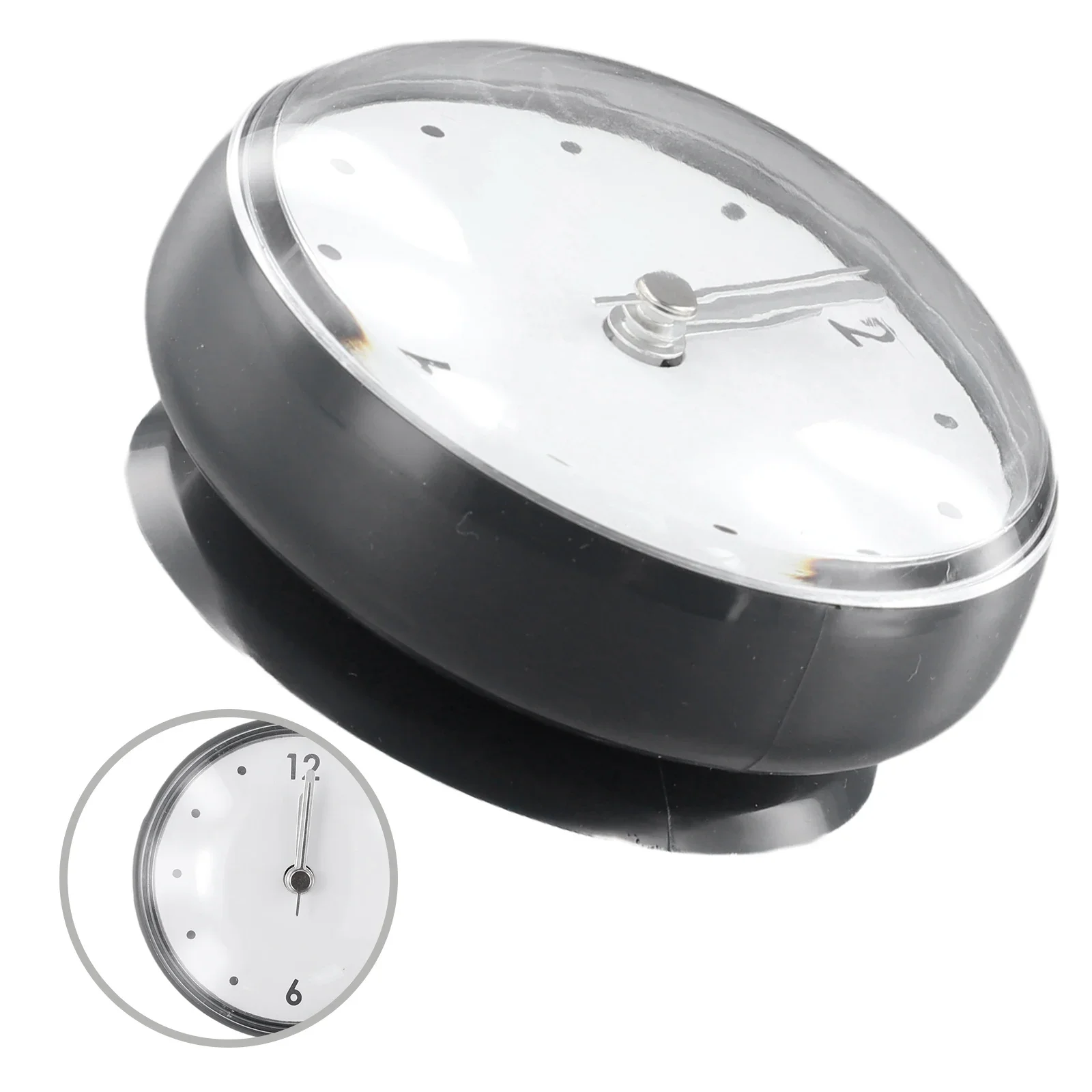 Kitchen Sucker Wall Clock Bathroom Sucker Wall Clock Bathroom Wall Clock Pink Plastics 1pcs 75x75mm Anti-Fog Black