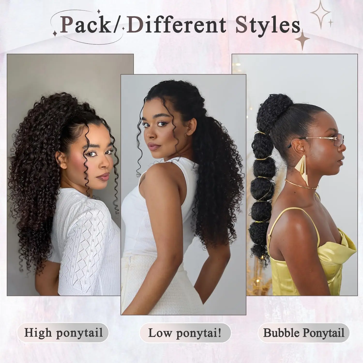 Thumbnail 4 - #89 Latest Synthetic Drawstring Ponytails Offers
