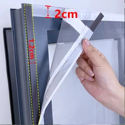 DTGJ manyetik ekran Windows cibinlik özelleştirilmiş boyutu beyaz görünmez fiberglas Mesh hava tül Anti böcek fly perdeler