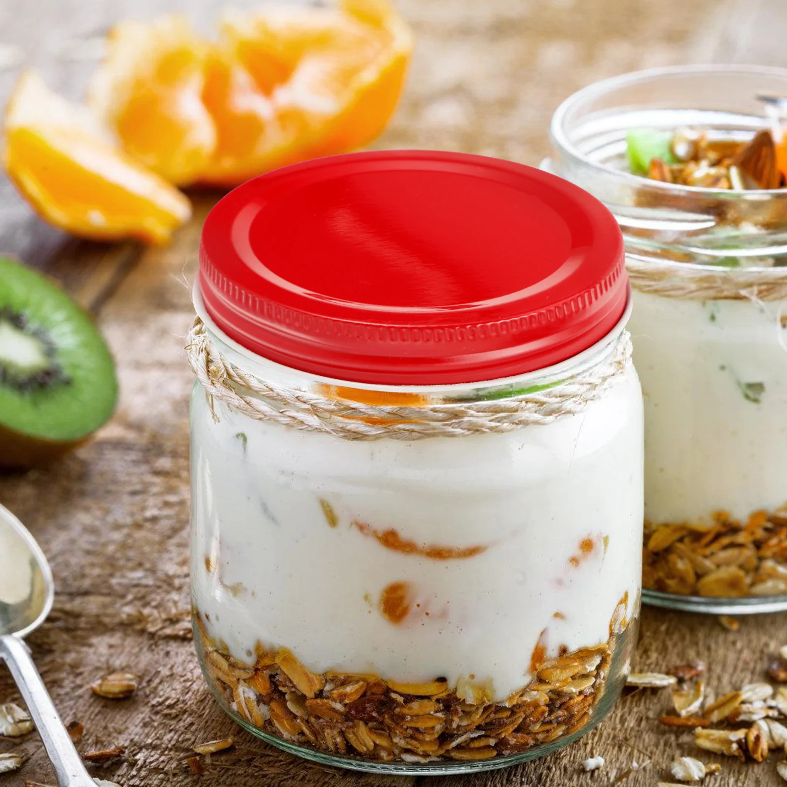 

12Pcs Mason Jar Lids Versatile Tinplate Replacement Lids Airtight Canning Caps for Jams Sauces Leakproof Storage Covers