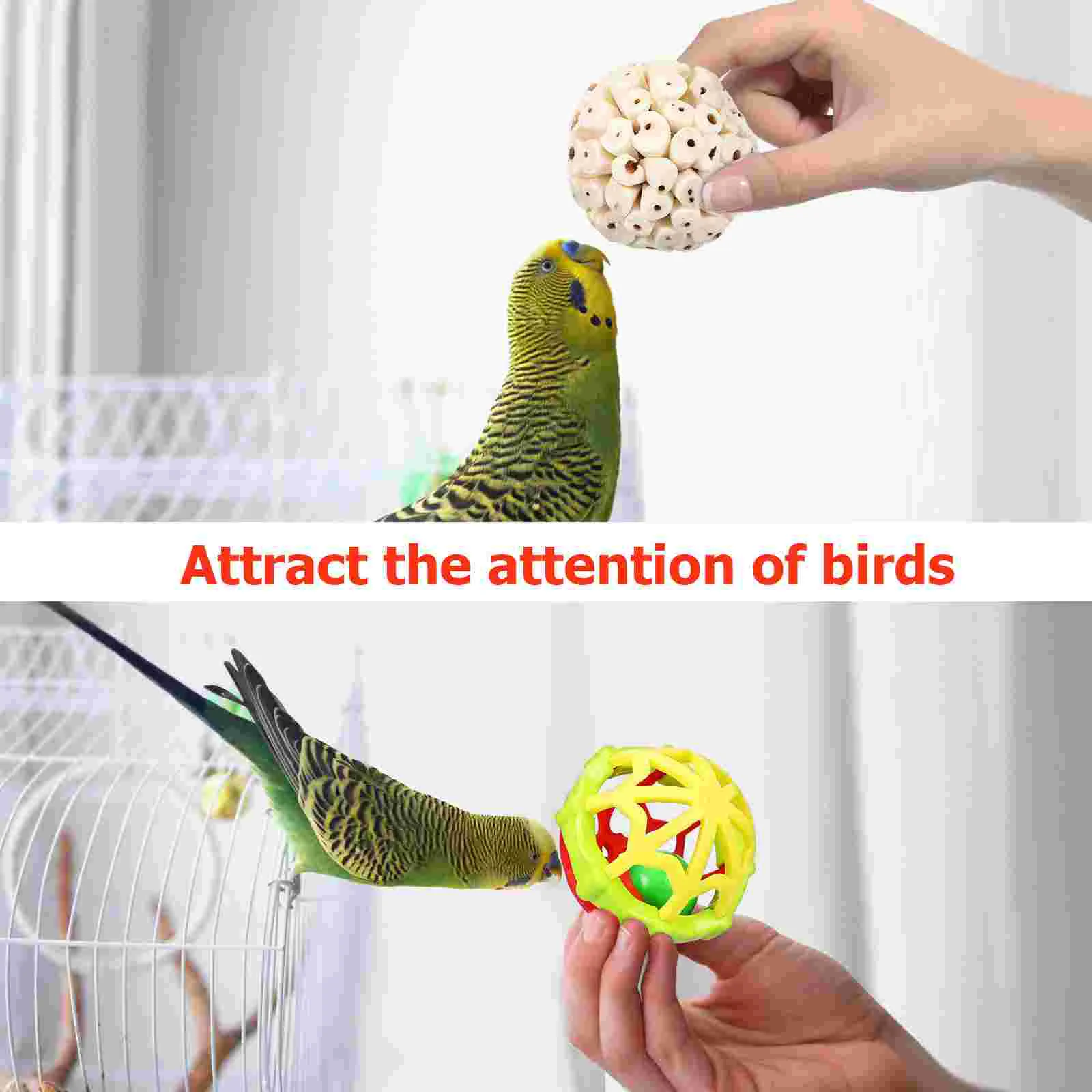 3 Pcs Bird Toy Ball Beak Toys Cage Foraging Edible Rubber Balls Grinding Conures