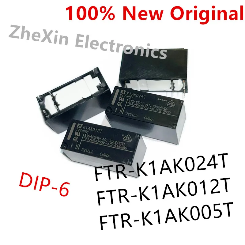 5-10PCS/Lot   K1AK024T 、K1AK012T 、K1AK005T   DIP-6  New Miniature Power Relay   FTR-K1AK024T、FTR-K1AK012T、FTR-K1AK005T