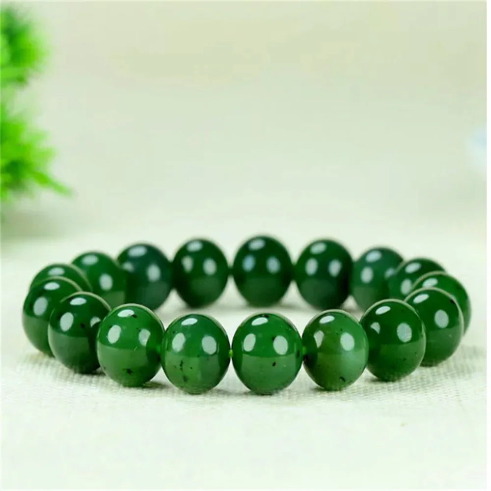 

Natural Hetian jade biyu bracelet, Russian biyu old material necklace for men and women
