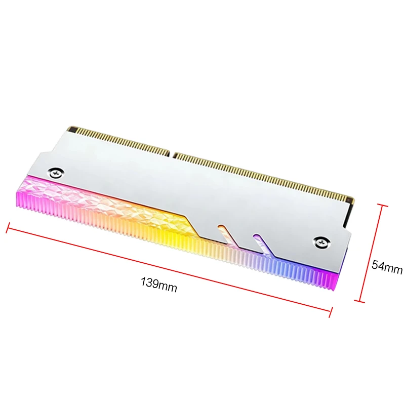 Desktop Computer Memory Heatsink 5V ARGB, Diamond Edge New Desgin,Wide and Narrow Universal RAM Armor Aluminum Vest for DDR3/4/5