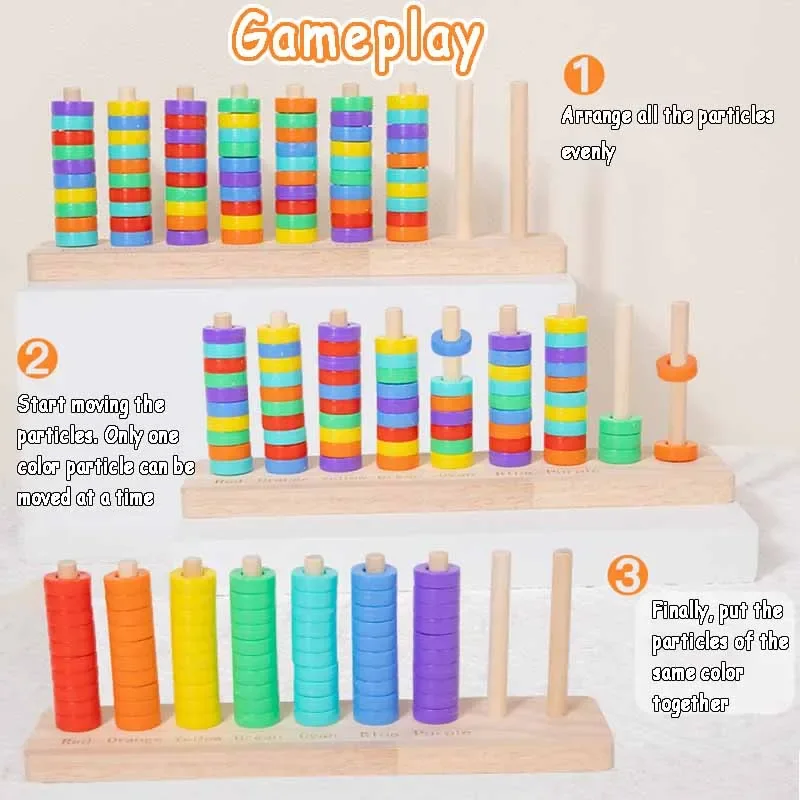 Montessori Board Game Color Sorting Logic Thinking Challenge Intellectual Clearance Interaction Education Toys