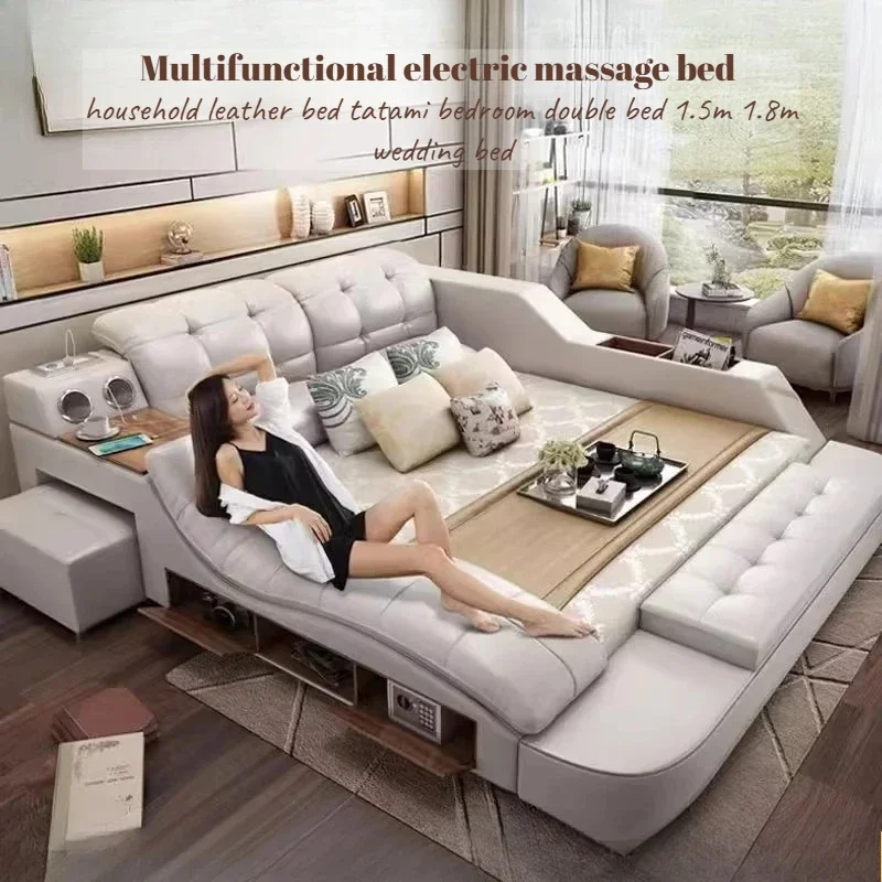 Adults Double Bedroom Beds Storage Tatami King Mid Century Desk Full Size Bedroom Beds Luxury 180x200 Frame Hotel Furniture