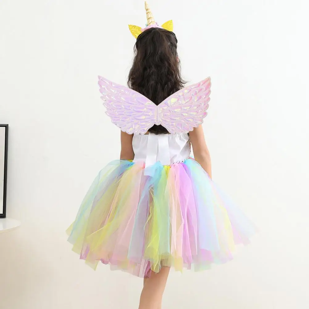 Wydajność dzieci Skrzydła anioła Kolorowe skrzydła anioła na występy dziecięce Lekki rekwizyt w stylu księżniczki na występy sceniczne