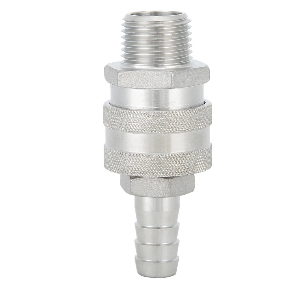 Stainless Steel Brewing Quick Coupler 1/2”Female Thread, 1/2in Female Thread Quick Connector Adapter for Brewing Beer