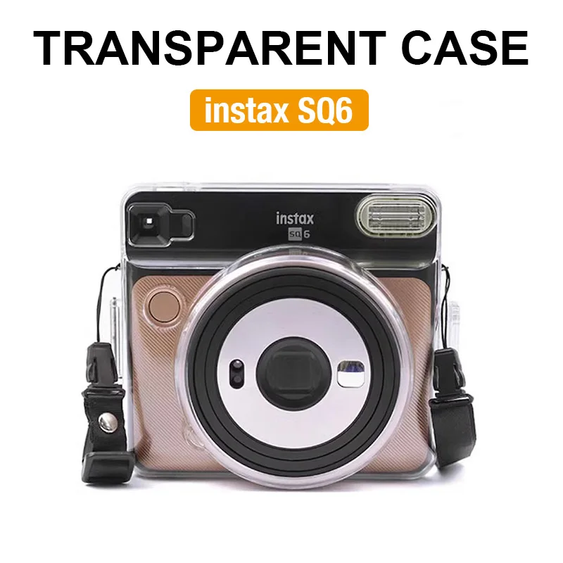 

Instax Square SQ6 Transparent Case Crystal Case Camera Protective Case with Strap CAA65