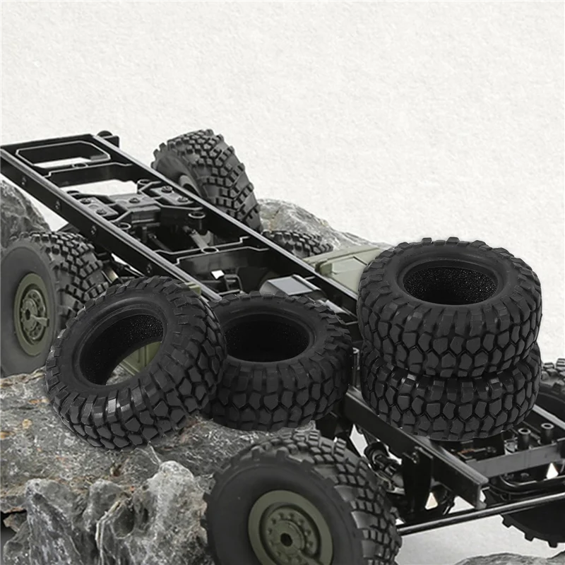 Rcクローラーカー用ソフトゴムホイールタイヤ,スペアパーツ,scx24 90081,axi00002,48mm, 1.0, 1,24 rc,4個