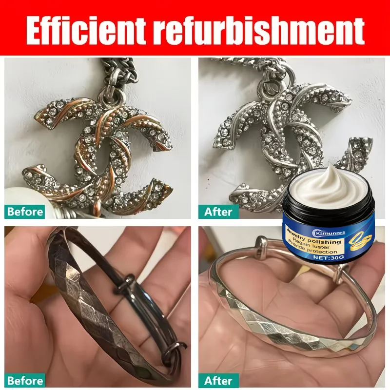 Gold & Silver Jewelry Oxidation Restoration Cream – Multi-purpose tarnish remover for rings, bracelets and earrings.