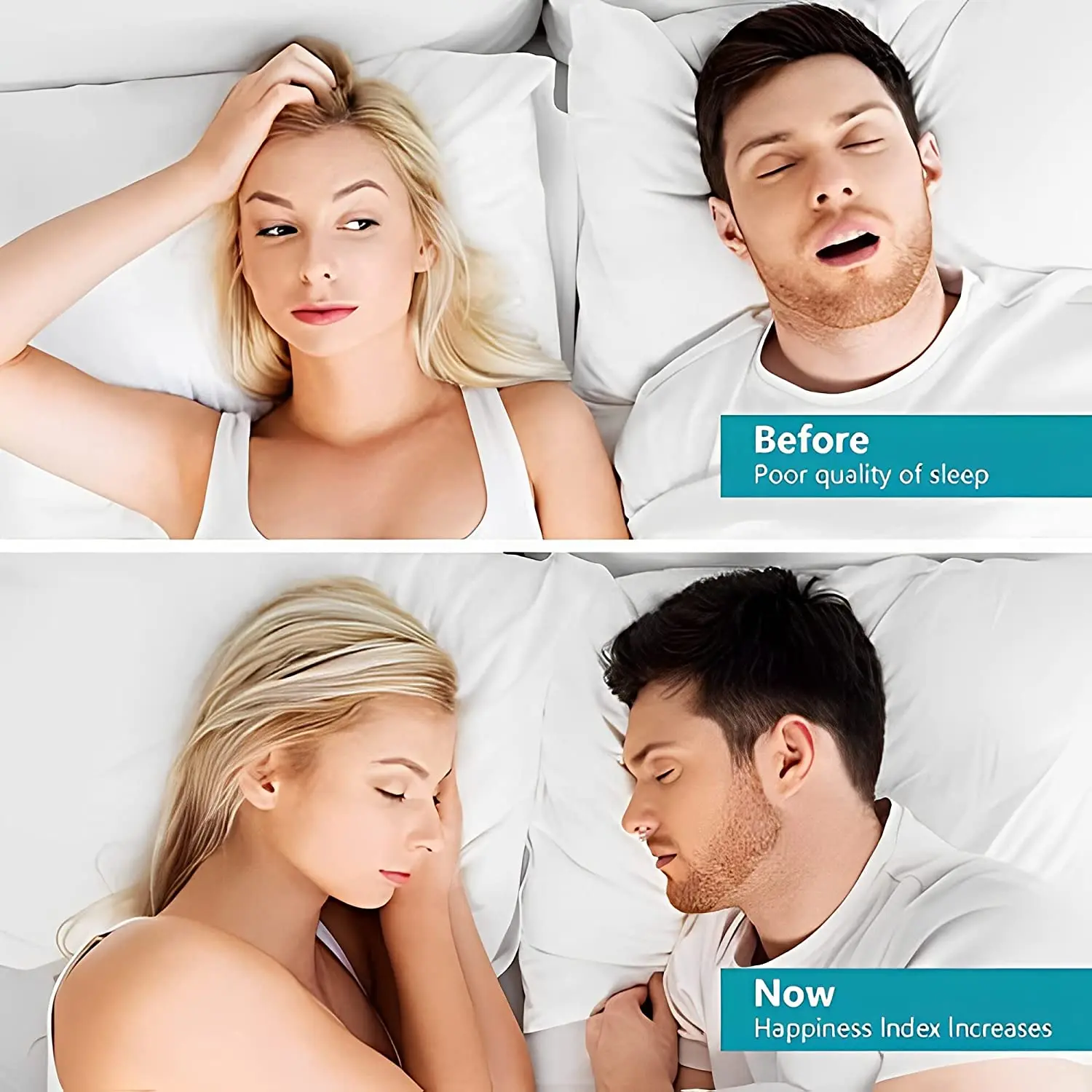 Silicone Anti Snoring White Nose Clip Comfortable and Effective to Stop Snoring Easy Breathe Silent Sleep Aid Devic