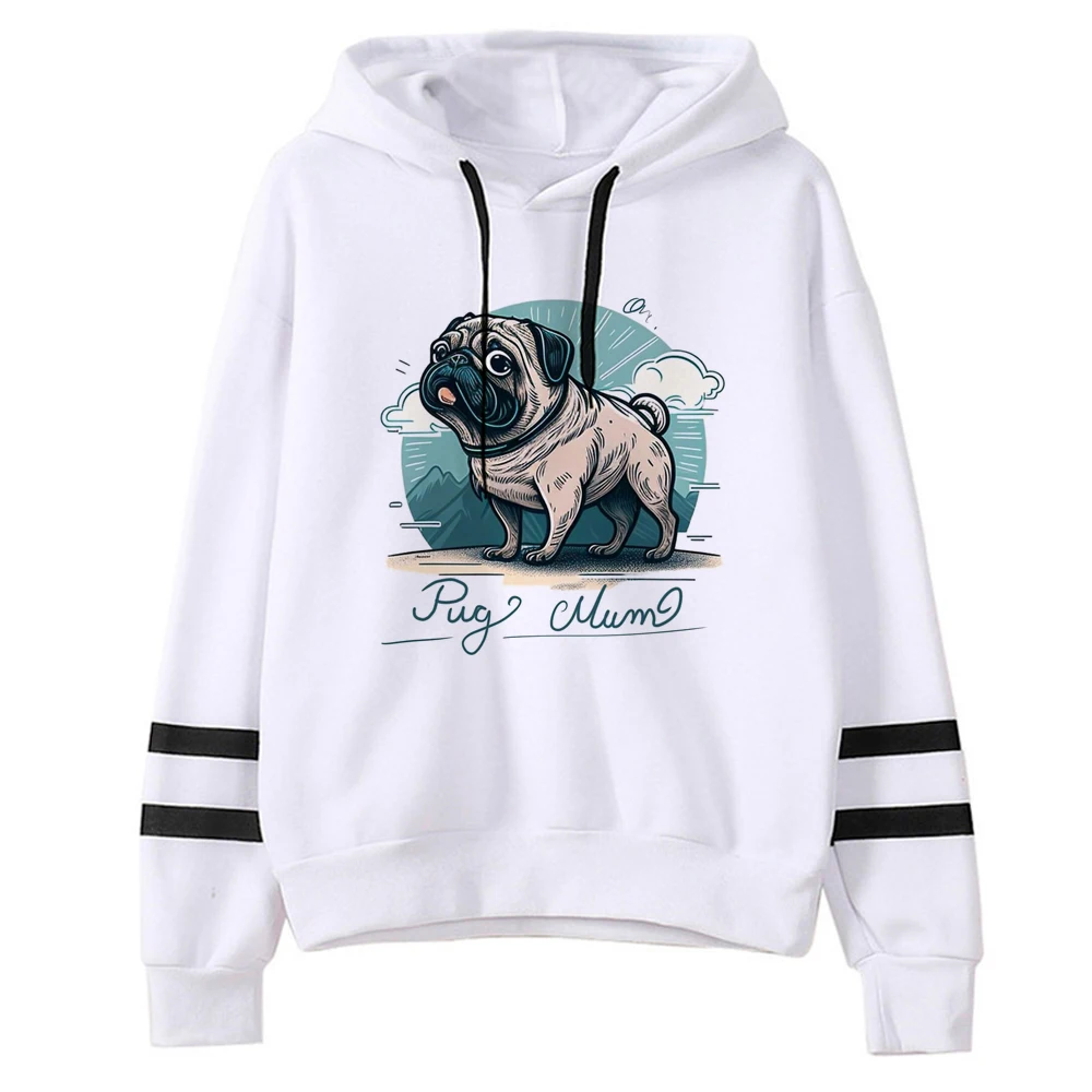 

Pug hoodies women anime 90s clothing hoddies female japanese tracksuit