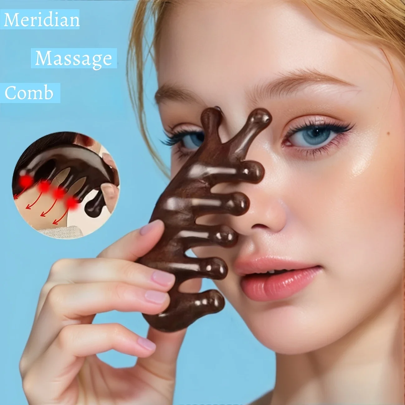 

1pc Massage Comb - Dolphin Meridian Relax Comb with Large Round Teeth Upgraded & More Durable Design for Scalp Relax