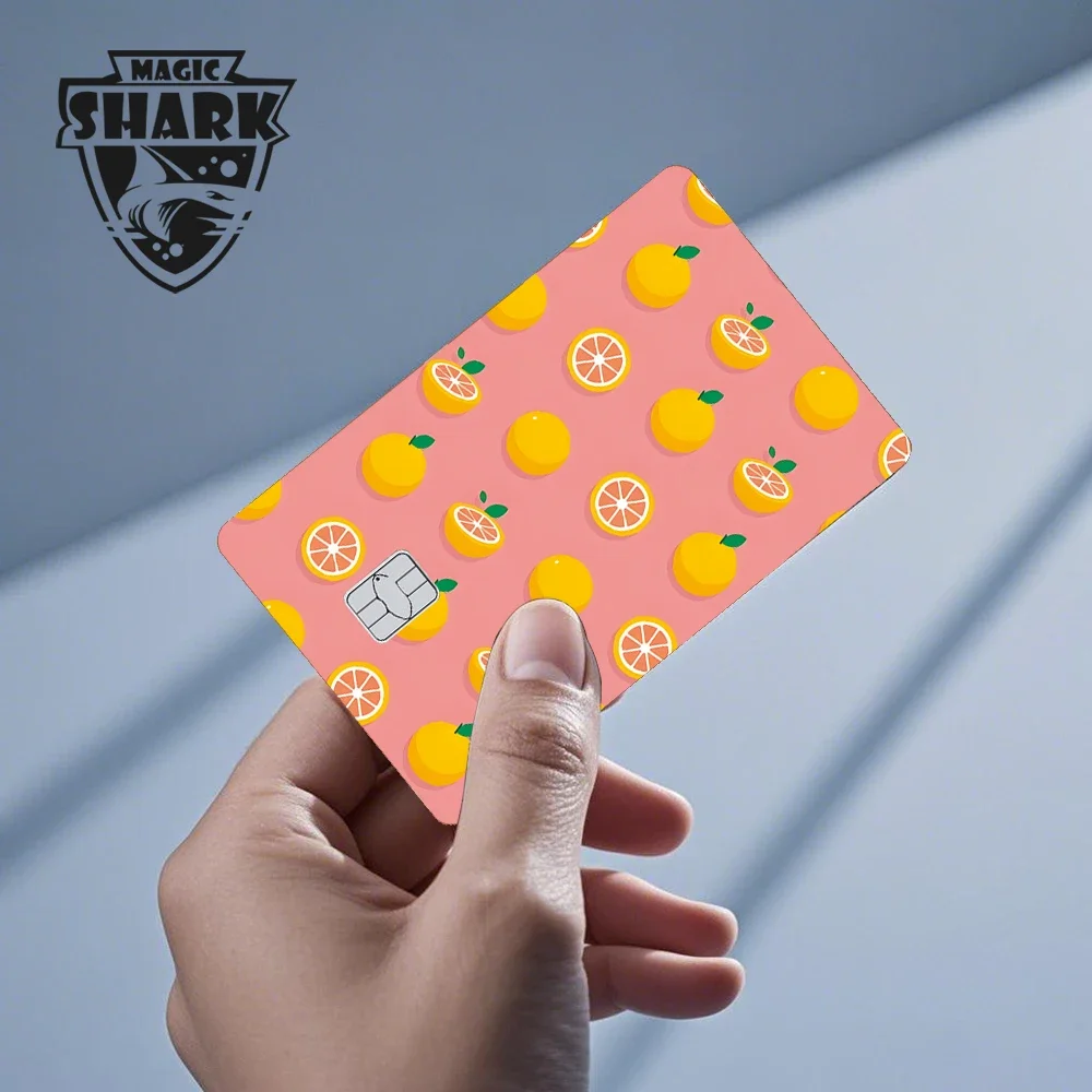 لطيف الكرتون الوجه البطيخ زهرة المال النقاط لا تتلاشى للصدمات غطاء الجلد فيلم ملصق لبطاقة الائتمان الخصم