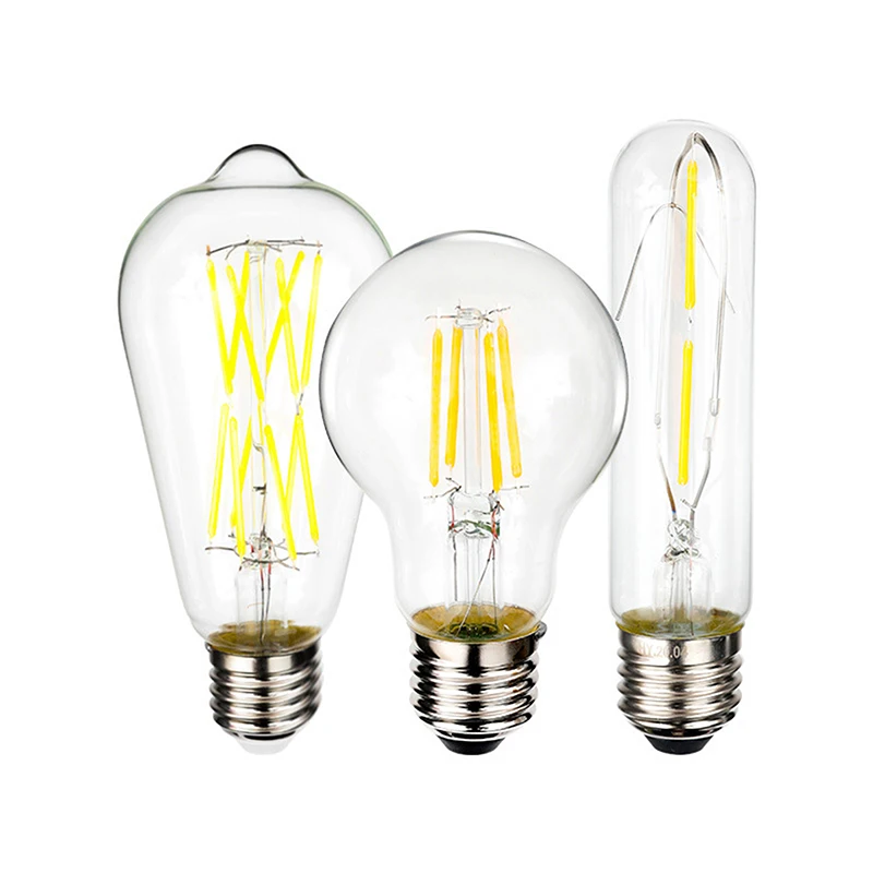 LED Bulb Lamps 220V E27 4W 6W 8W 12W Led Retro Filament Light ST64 G45 G80 G95 G125 T45 A60 Lamp Bulb Living Room Home Lighting