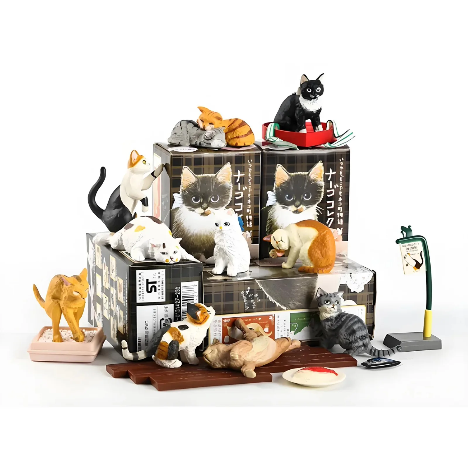 

Модель животного Neargo, милая кошка, слепая коробка, набор игрушек из ПВХ, реалистичная миниатюрная статическая фигурка, коллекция, декор для стола